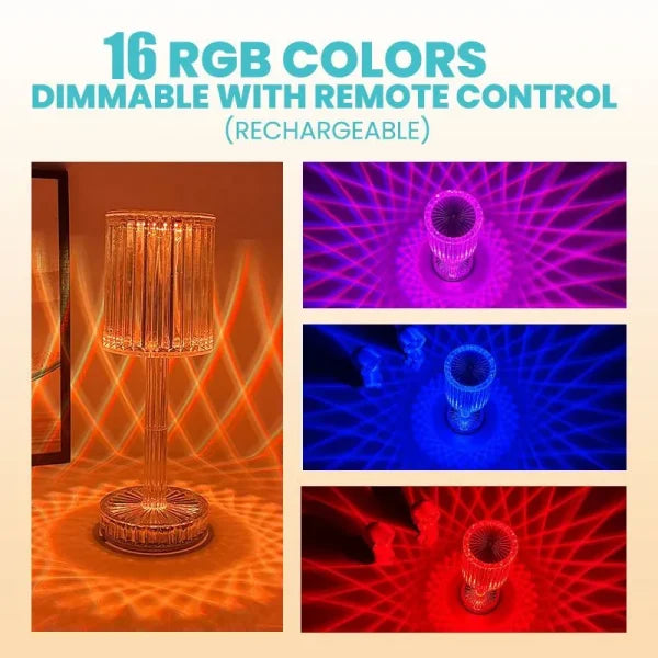 Diamond Table Lamp Crystal Touch Control Color