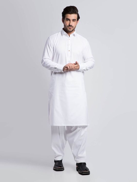 WHITE IMPORTED BEST WASH AND WEAR FABRIC IN PAKISTAN (J. COLLECTION)