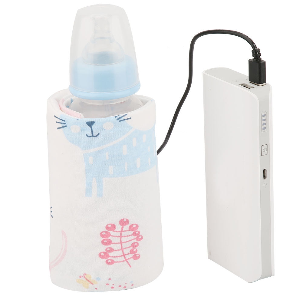 USB Milk Warmer Insulated Bag Portable Travel Cup Warmer Baby Nursing Bottle Cover Warmer Heater Bag