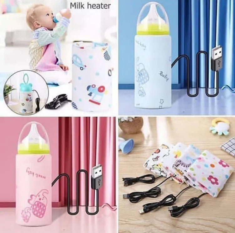 USB Milk Warmer Insulated Bag Portable Travel Cup Warmer Baby Nursing Bottle Cover Warmer Heater Bag