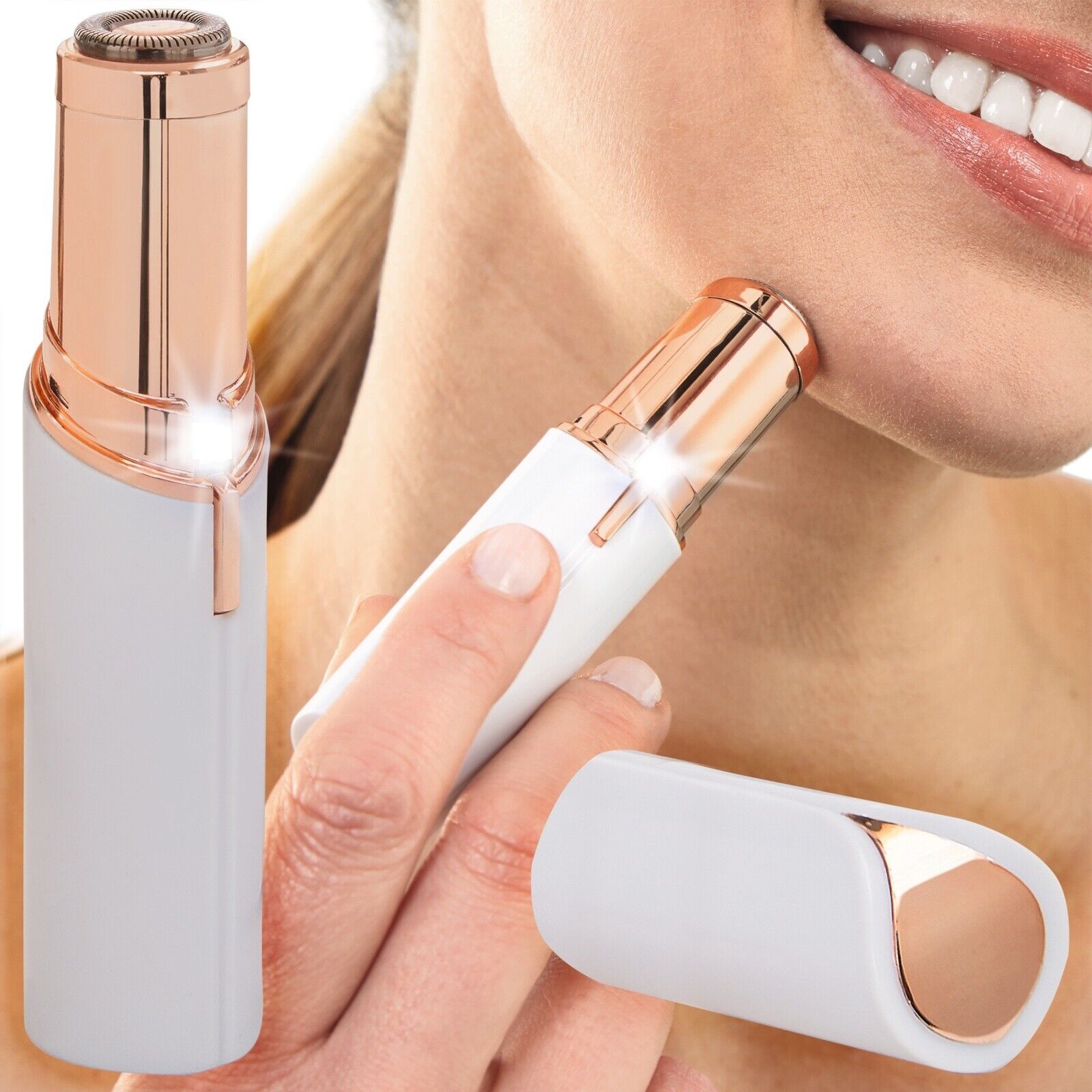 Electric Facial Hair Remover Women Mini Painless Lipstick Face Epilator Shaver (chargeable)